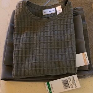 Women’s coordinated pants and sweater top ( shirt sleeves, tee style)